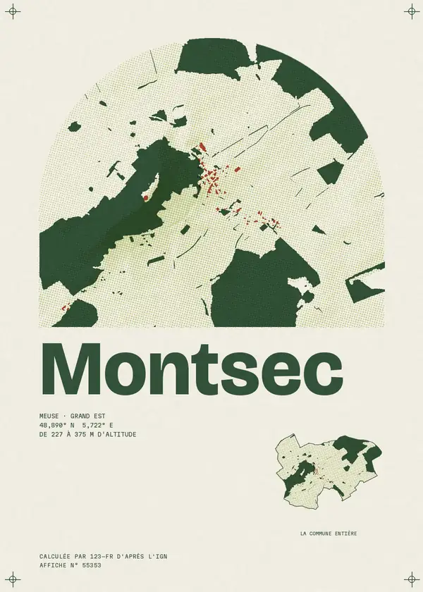 Affiche de Montsec, calculée par 123-fr d'après l'IGN