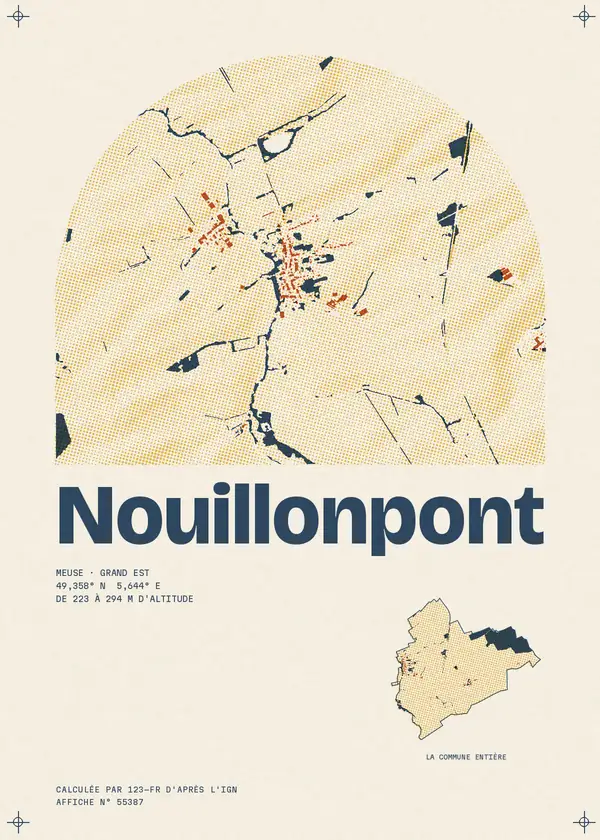 Affiche de Nouillonpont, calculée par 123-fr d'après l'IGN