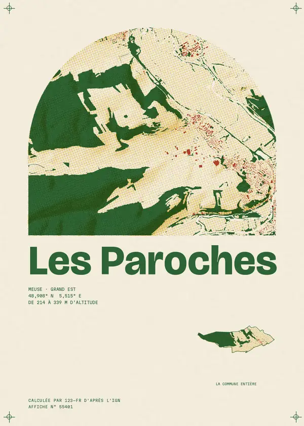 Affiche de Les Paroches, calculée par 123-fr d'après l'IGN