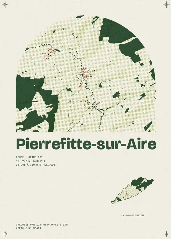 Affiche de Pierrefitte-sur-Aire, calculée par 123-fr d'après l'IGN