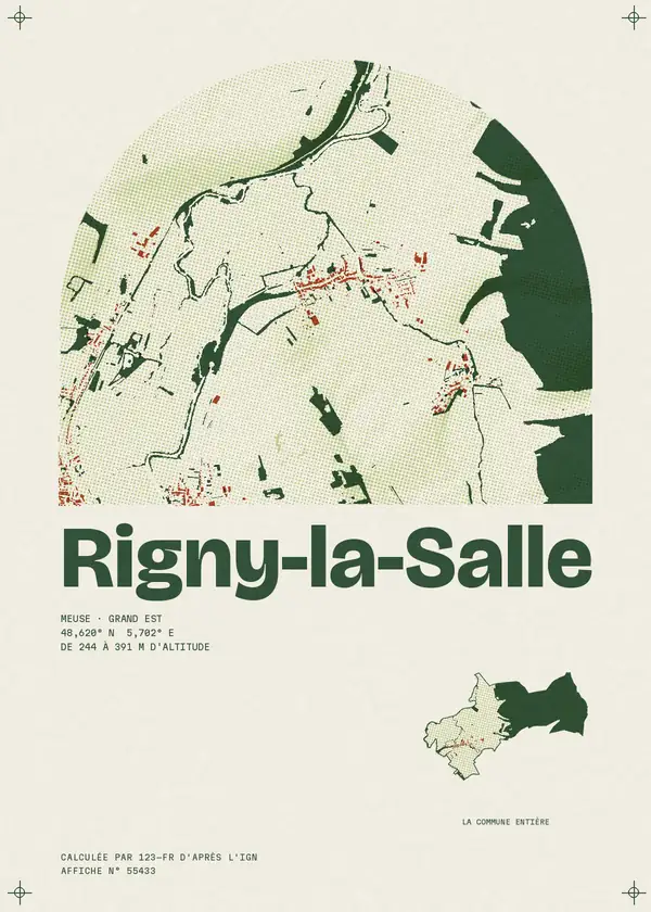 Affiche de Rigny-la-Salle, calculée par 123-fr d'après l'IGN