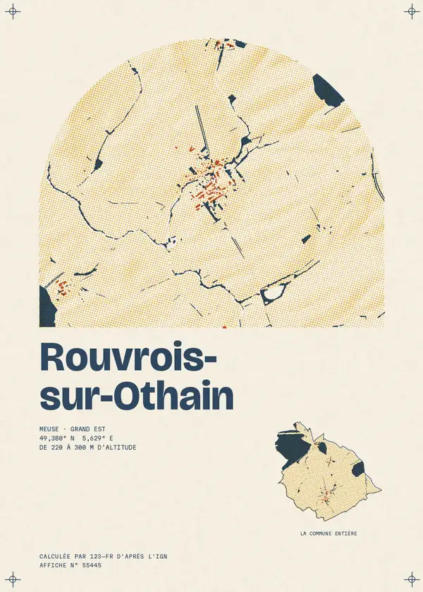 Affiche de Rouvrois-sur-Othain, calculée par 123-fr d'après l'IGN