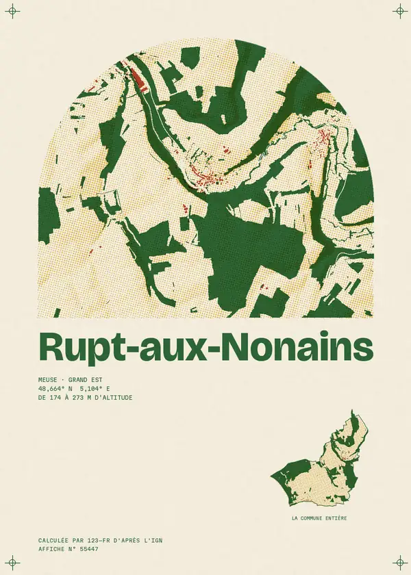 Affiche de Rupt-aux-Nonains, calculée par 123-fr d'après l'IGN