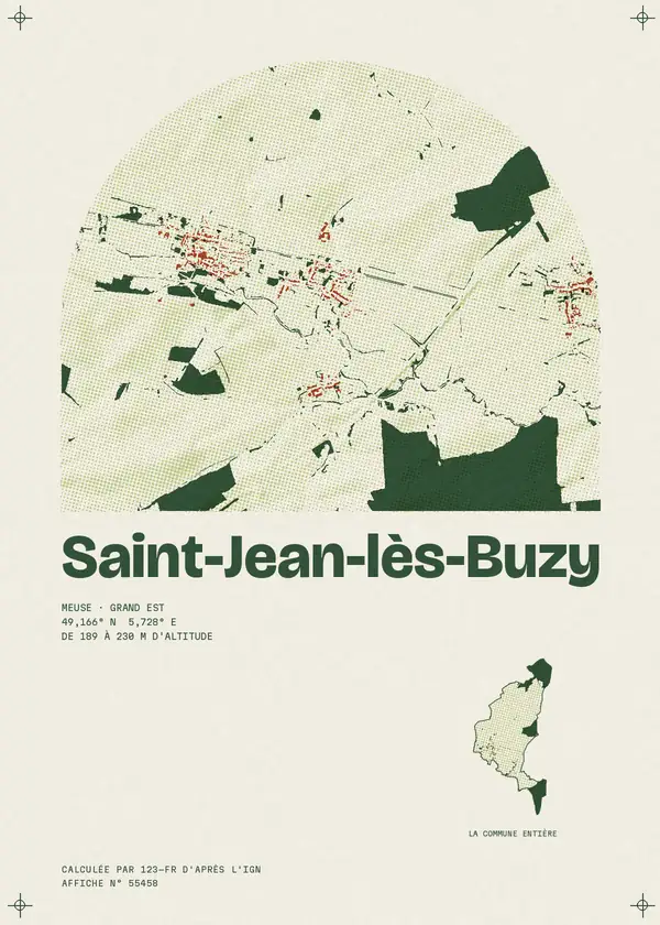 Affiche de Saint-Jean-lès-Buzy, calculée par 123-fr d'après l'IGN