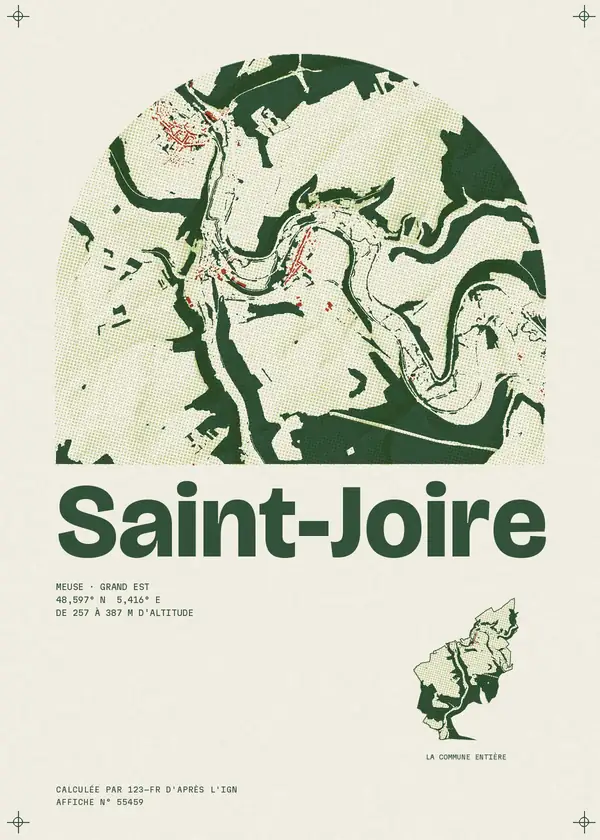 Affiche de Saint-Joire, calculée par 123-fr d'après l'IGN