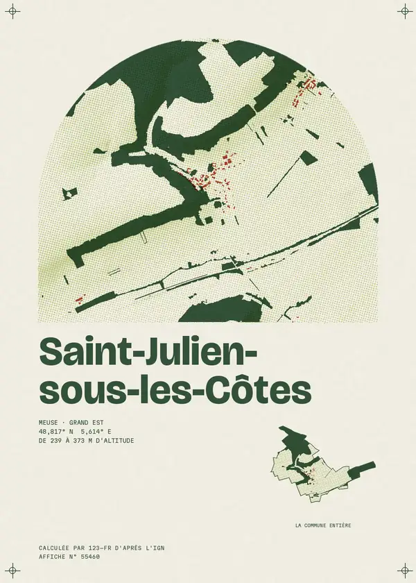 Affiche de Saint-Julien-sous-les-Côtes, calculée par 123-fr d'après l'IGN