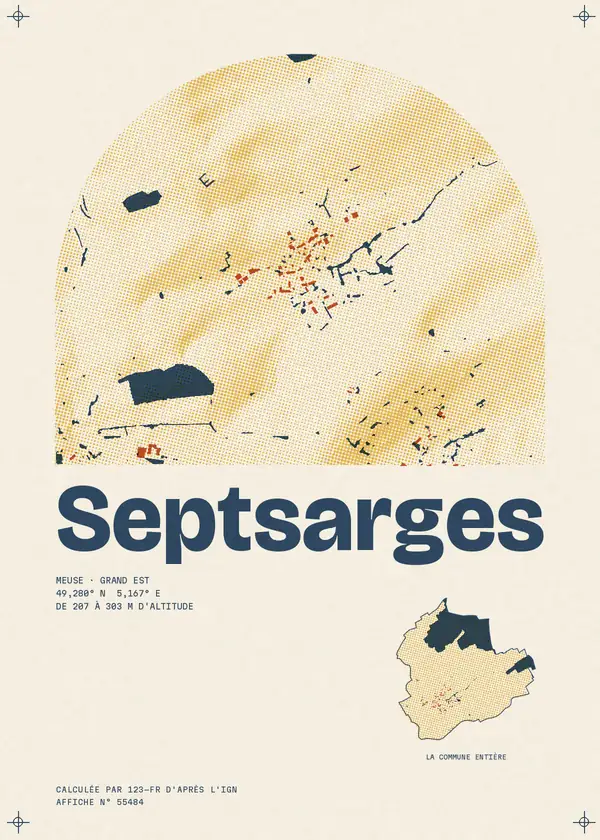 Affiche de Septsarges, calculée par 123-fr d'après l'IGN