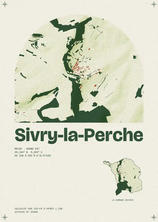 Affiche de Sivry-la-Perche, calculée par 123-fr d'après l'IGN