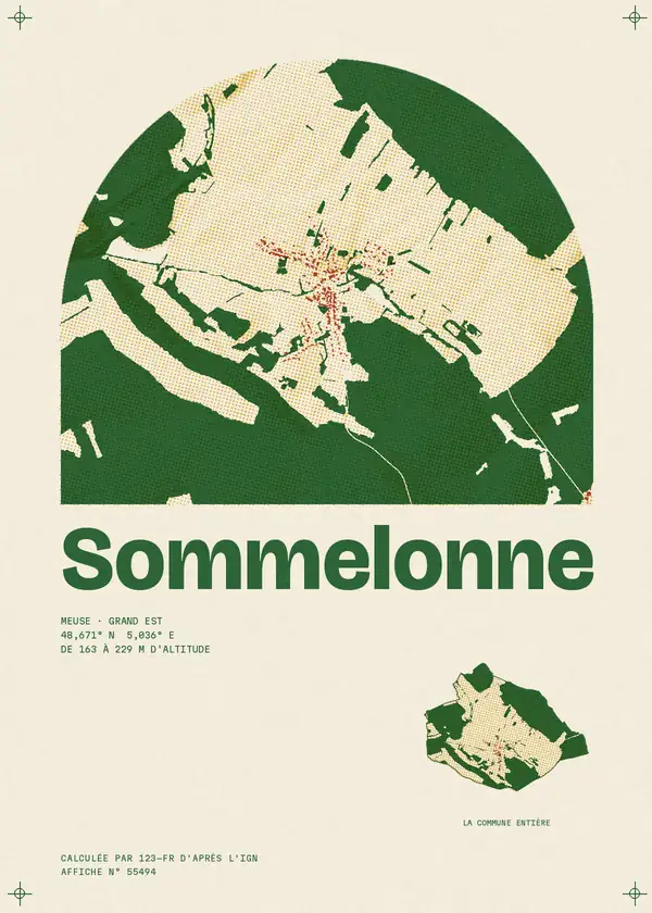 Affiche de Sommelonne, calculée par 123-fr d'après l'IGN