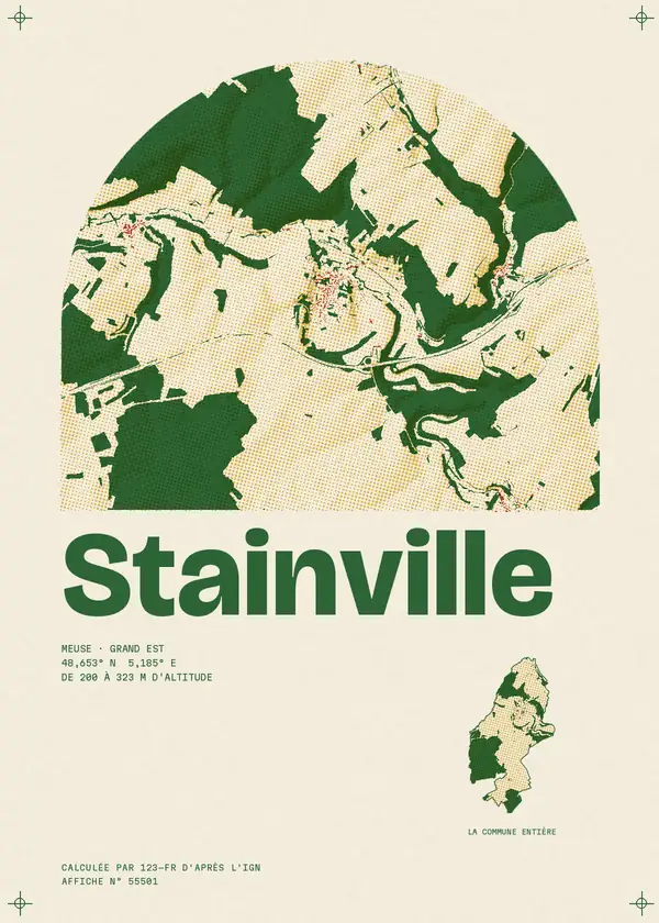 Affiche de Stainville, calculée par 123-fr d'après l'IGN