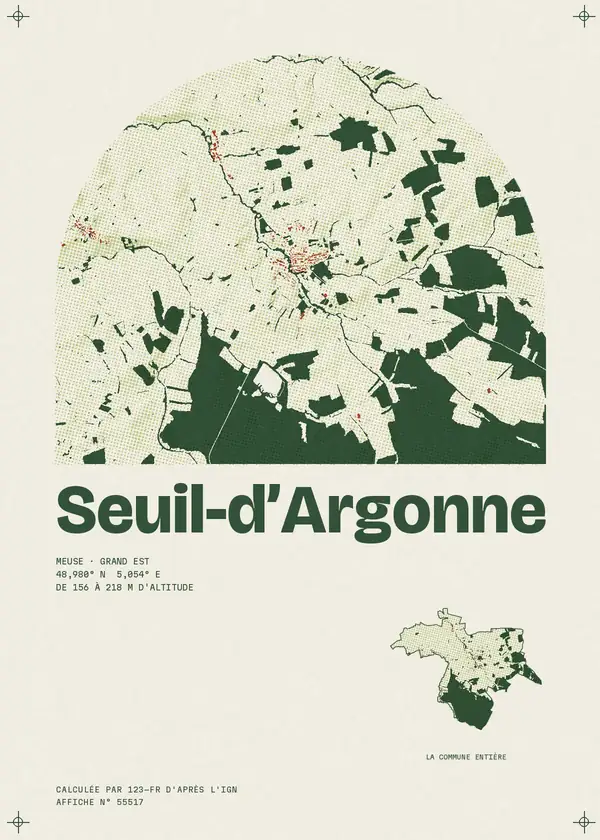 Affiche de Seuil-d'Argonne, calculée par 123-fr d'après l'IGN