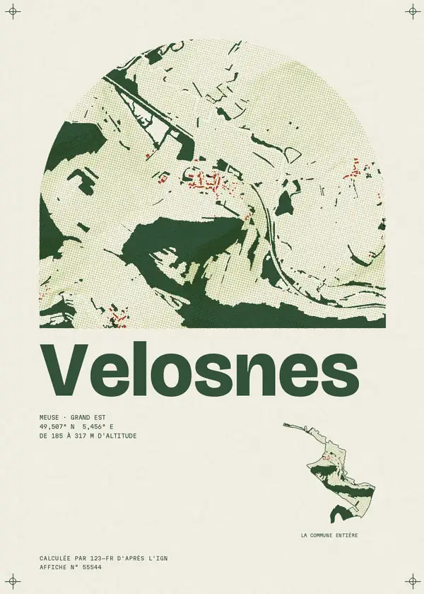 Affiche de Velosnes, calculée par 123-fr d'après l'IGN