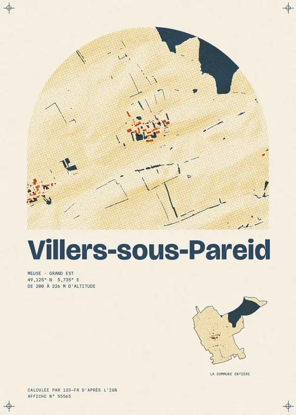 Affiche de Villers-sous-Pareid, calculée par 123-fr d'après l'IGN