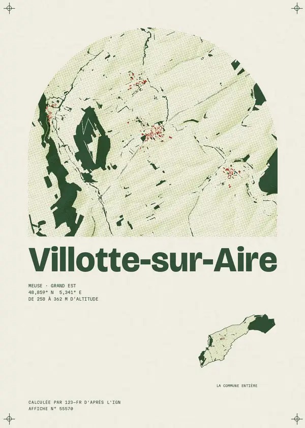 Affiche de Villotte-sur-Aire, calculée par 123-fr d'après l'IGN