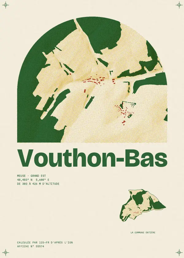 Affiche de Vouthon-Bas, calculée par 123-fr d'après l'IGN