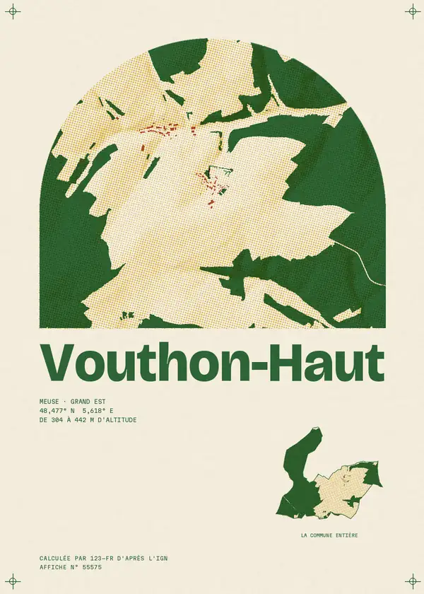 Affiche de Vouthon-Haut, calculée par 123-fr d'après l'IGN