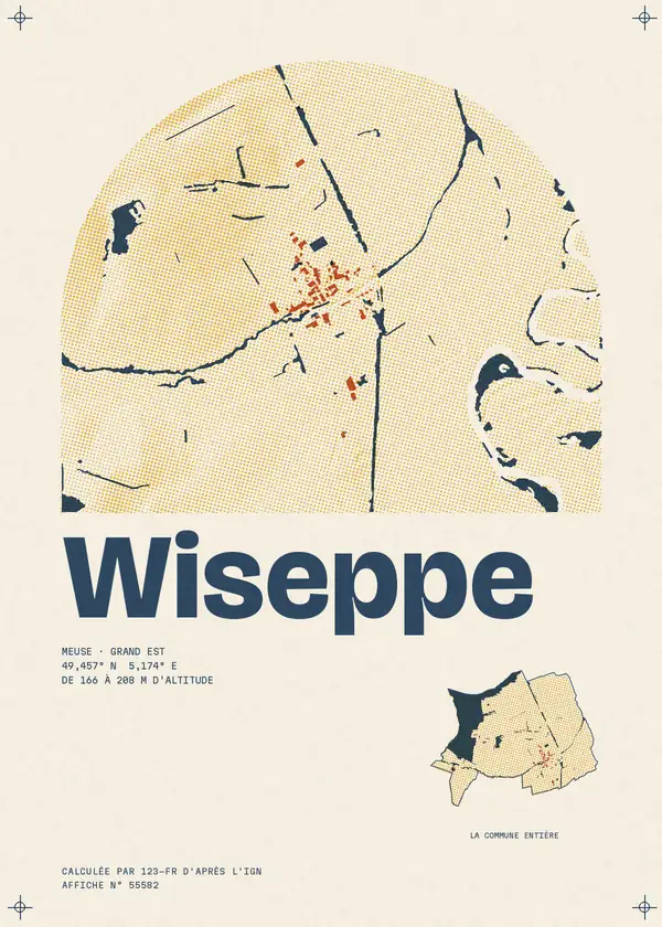 Affiche de Wiseppe, calculée par 123-fr d'après l'IGN