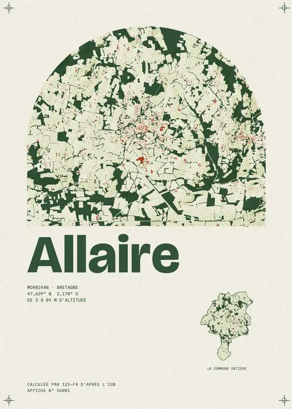 Affiche de Allaire, calculée par 123-fr d'après l'IGN