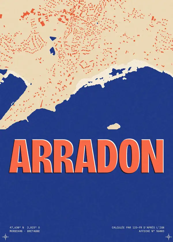 Affiche de Arradon, calculée par 123-fr d'après l'IGN
