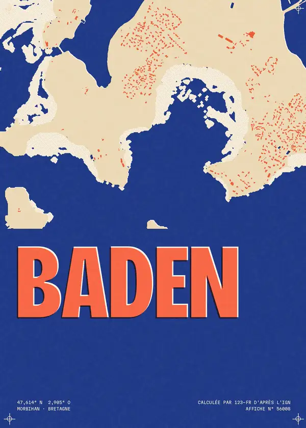 Affiche de Baden, calculée par 123-fr d'après l'IGN