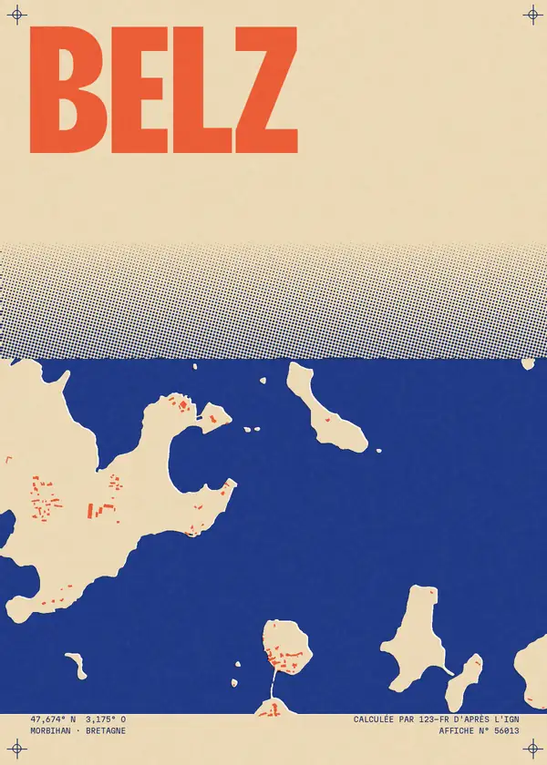 Affiche de Belz, calculée par 123-fr d'après l'IGN