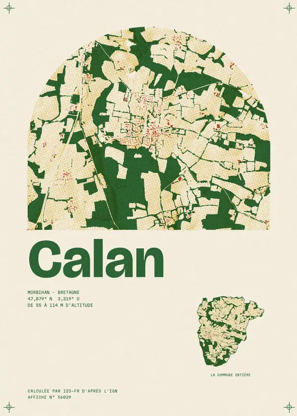 Affiche de Calan, calculée par 123-fr d'après l'IGN