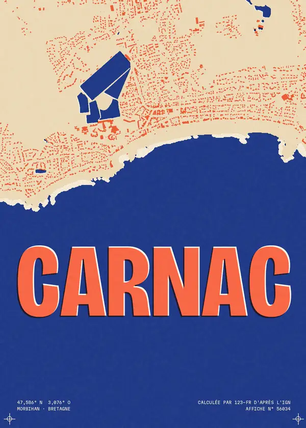 Affiche de Carnac, calculée par 123-fr d'après l'IGN