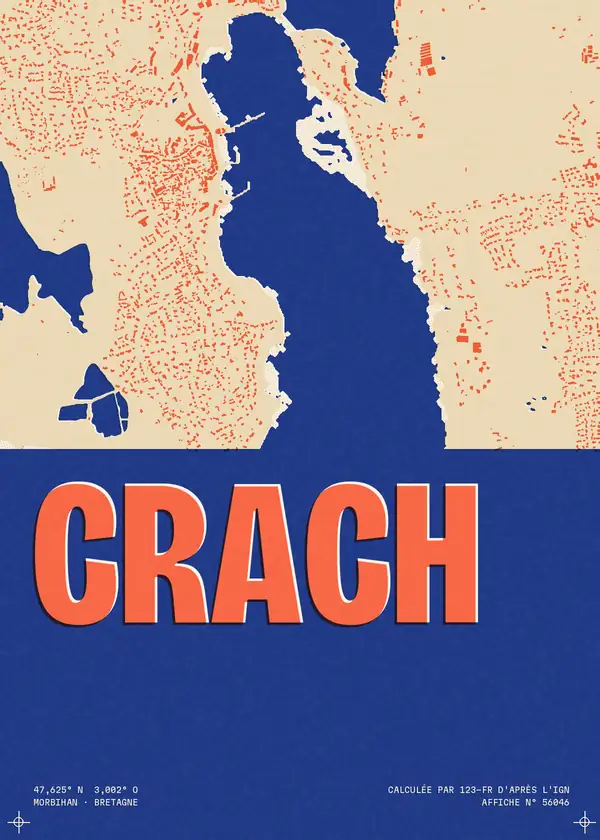 Affiche de Crach, calculée par 123-fr d'après l'IGN
