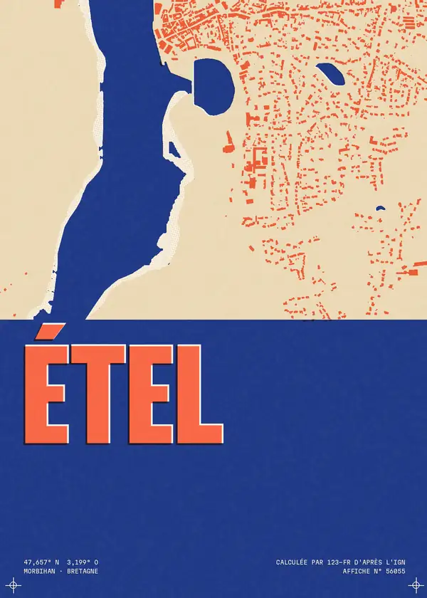 Affiche de Étel, calculée par 123-fr d'après l'IGN