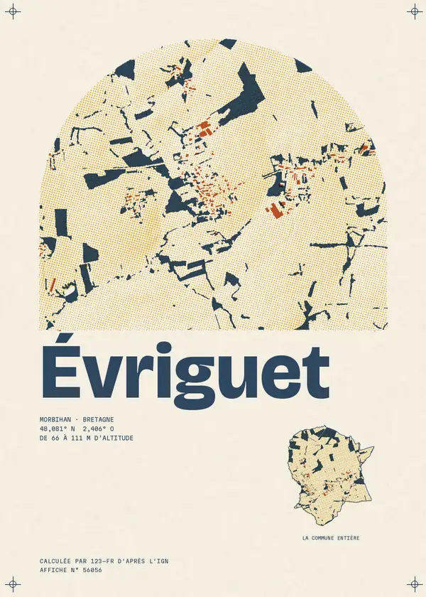 Affiche de Évriguet, calculée par 123-fr d'après l'IGN