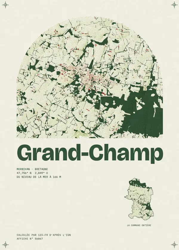 Affiche de Grand-Champ, calculée par 123-fr d'après l'IGN