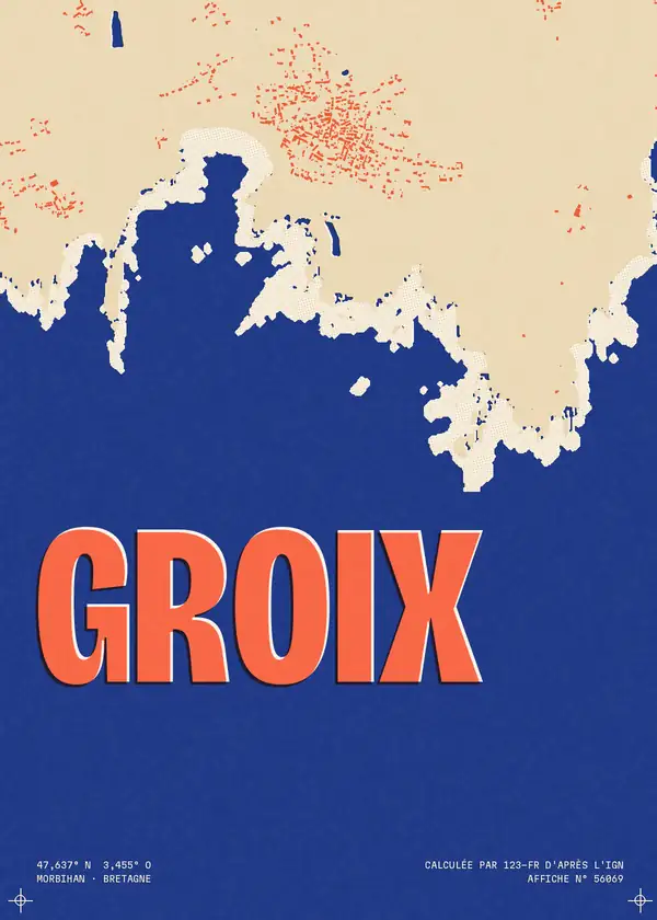 Affiche de Groix, calculée par 123-fr d'après l'IGN