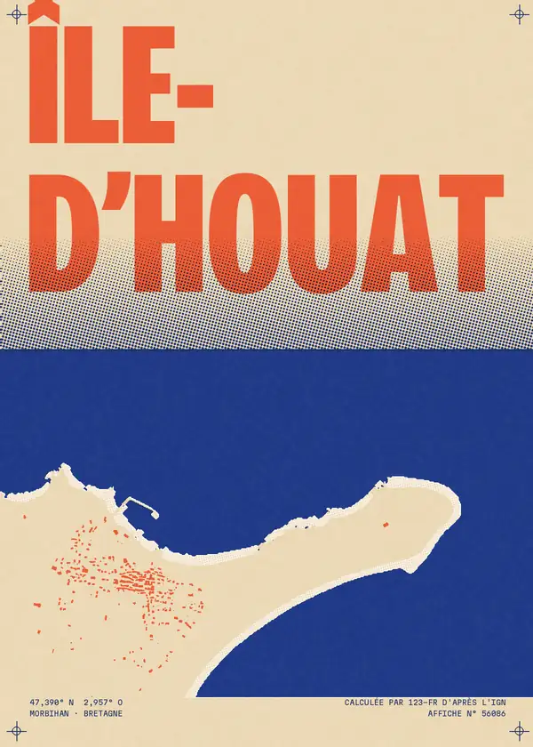 Affiche de Île-d'Houat, calculée par 123-fr d'après l'IGN