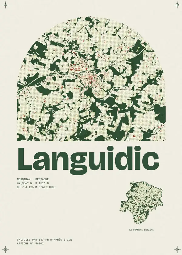 Affiche de Languidic, calculée par 123-fr d'après l'IGN