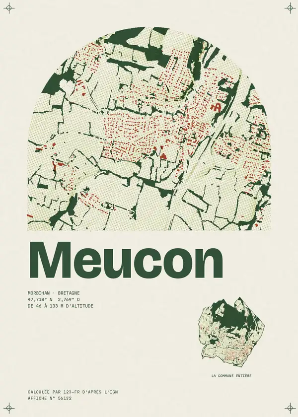 Affiche de Meucon, calculée par 123-fr d'après l'IGN