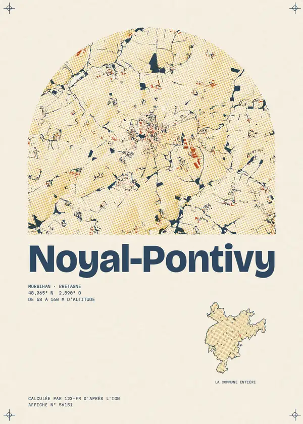 Affiche de Noyal-Pontivy, calculée par 123-fr d'après l'IGN