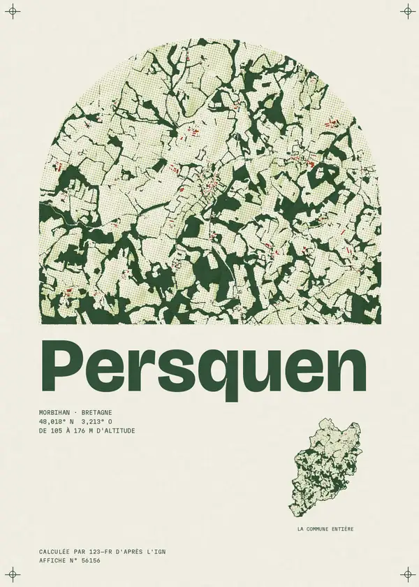 Affiche de Persquen, calculée par 123-fr d'après l'IGN