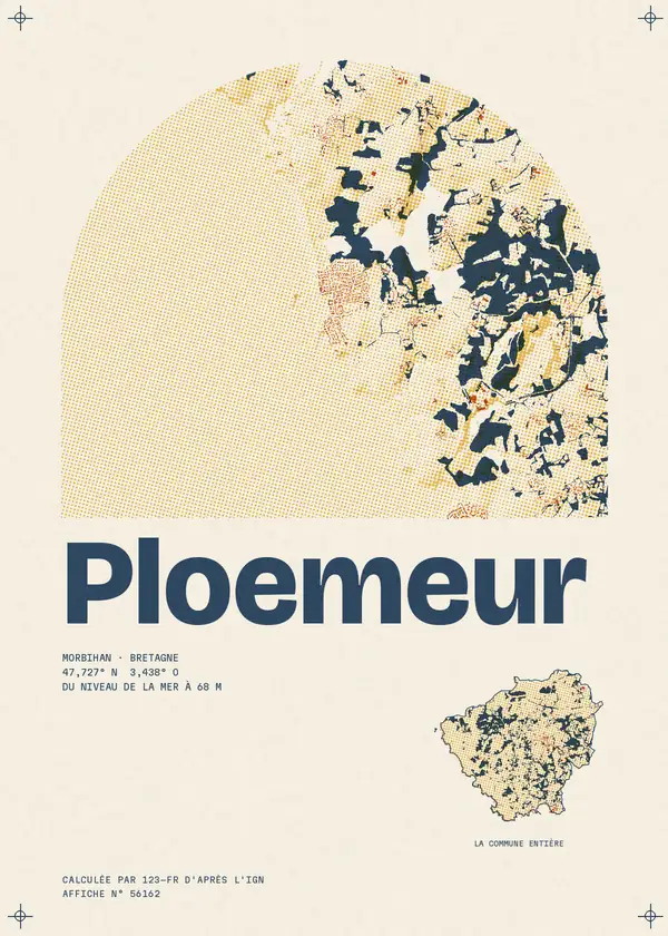 Affiche de Ploemeur, calculée par 123-fr d'après l'IGN