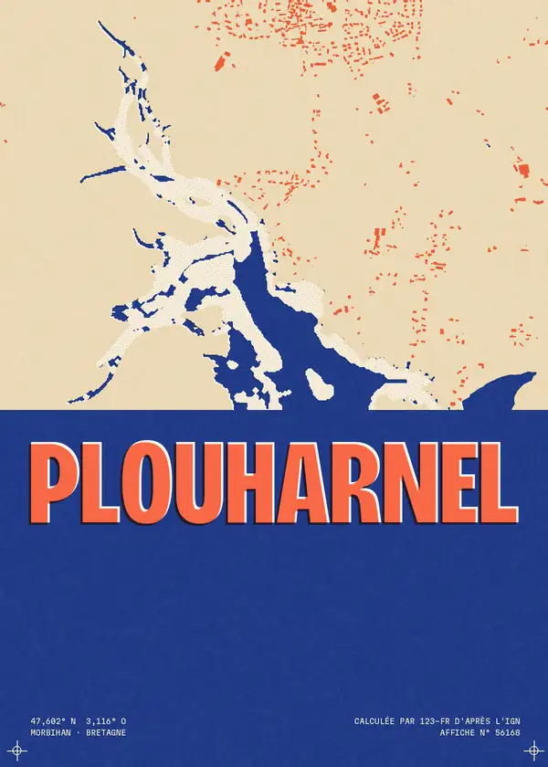 Affiche de Plouharnel, calculée par 123-fr d'après l'IGN