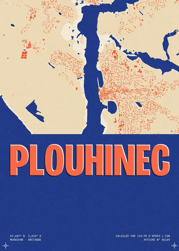 Affiche de Plouhinec, calculée par 123-fr d'après l'IGN