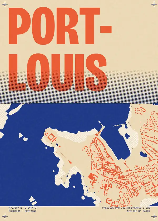 Affiche de Port-Louis, calculée par 123-fr d'après l'IGN
