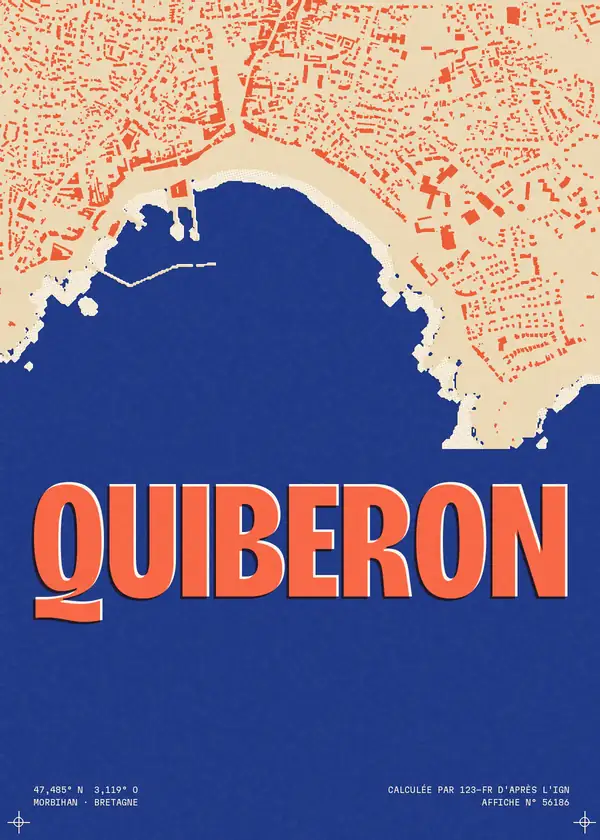 Affiche de Quiberon, calculée par 123-fr d'après l'IGN