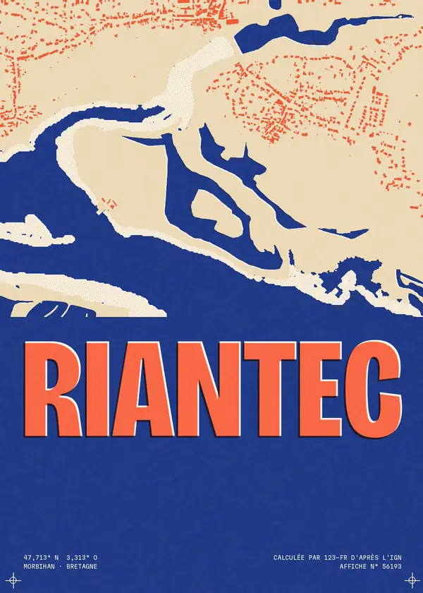 Affiche de Riantec, calculée par 123-fr d'après l'IGN