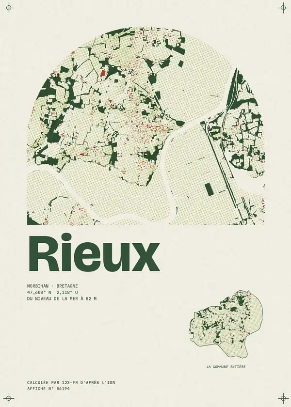 Affiche de Rieux, calculée par 123-fr d'après l'IGN