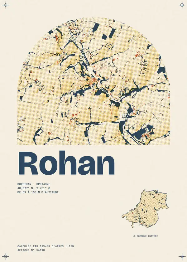 Affiche de Rohan, calculée par 123-fr d'après l'IGN