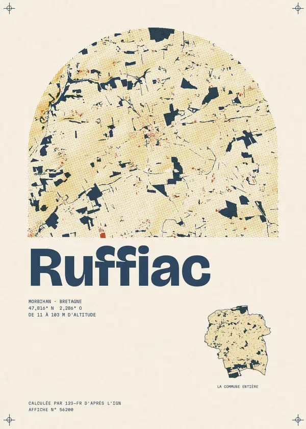 Affiche de Ruffiac, calculée par 123-fr d'après l'IGN