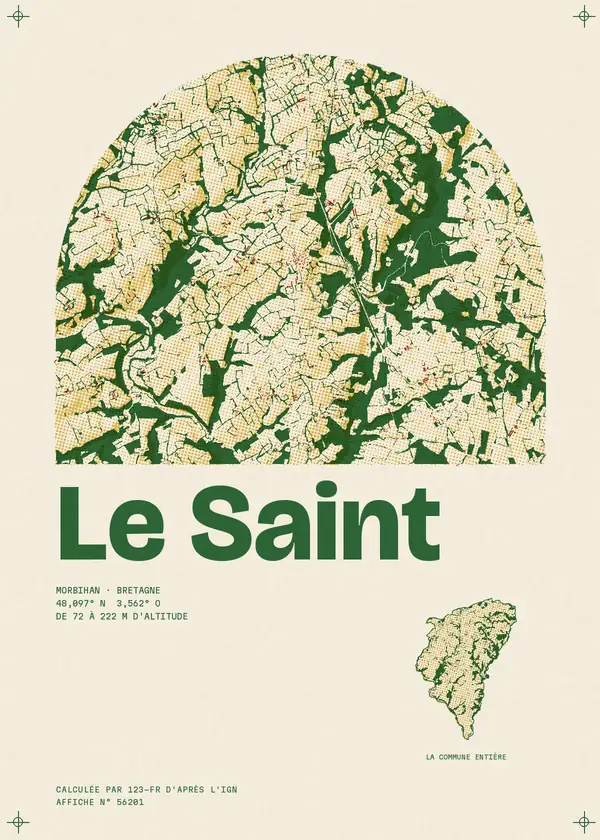 Affiche de Le Saint, calculée par 123-fr d'après l'IGN