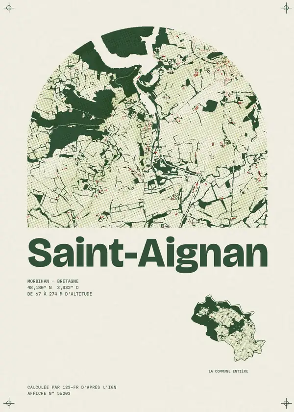 Affiche de Saint-Aignan, calculée par 123-fr d'après l'IGN