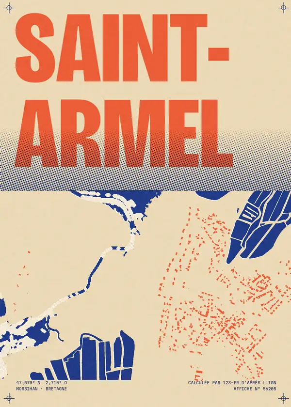 Affiche de Saint-Armel, calculée par 123-fr d'après l'IGN