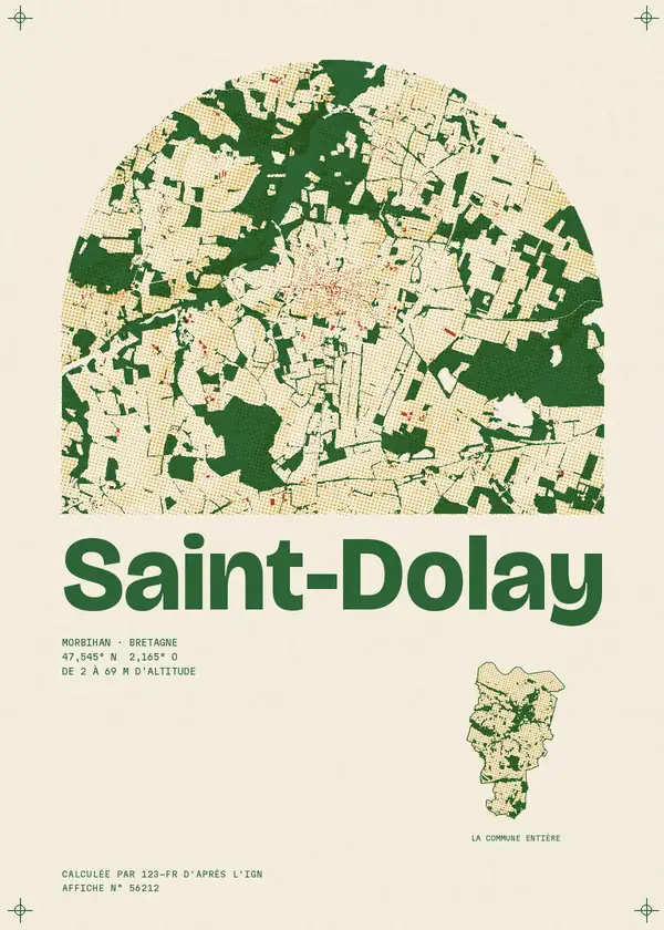 Affiche de Saint-Dolay, calculée par 123-fr d'après l'IGN